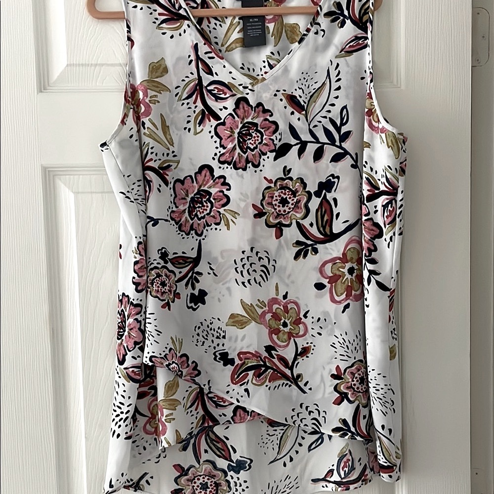 Chelsea & Theodore Floral Blouse - Pink, Green, Black